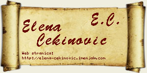 Elena Cekinović vizit kartica